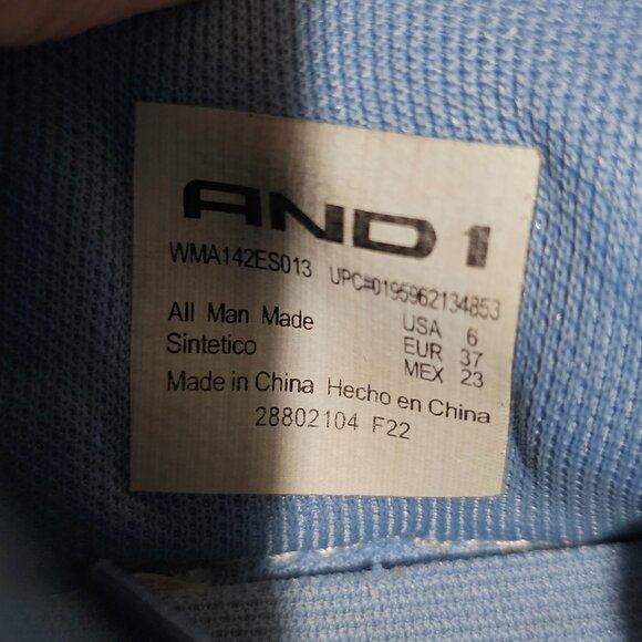 AND1 Women's Low Top Basketball Shoes Sz. 6 - Picture 8 of 8